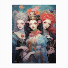 The Muses Mythology Rococo Painting 4 Canvas Print
