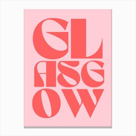 Pink And Red Glasgow Canvas Print