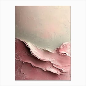 Textured Abstract Layers In Soft Pink And Beige – Minimalist Pastel Art Print Canvas Print