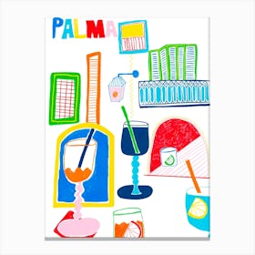 Drinks in the sun in Palma Canvas Print