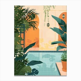 Illustration Of A Swimming Pool 1 Canvas Print