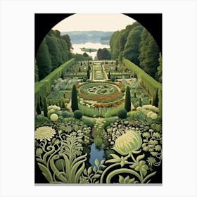 Gardens Of The Palace Of Versailles France Henri Rousseau Style Canvas Print