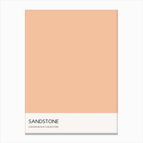 Sandstone Colour Block Poster Canvas Print