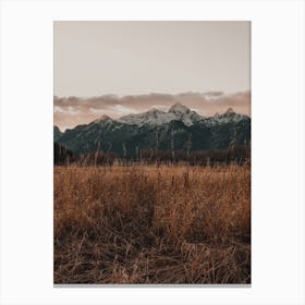 Mountain Valley At Dusk Canvas Print