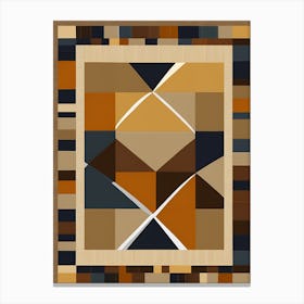 American Patchwork Quilting Inspired Art Earth Tones, 1202 Canvas Print