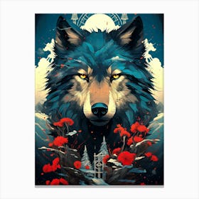 Wolf Intricate Canvas Print