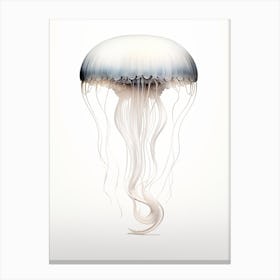 Upside Down Jellyfish Simple Drawing 1 Canvas Print