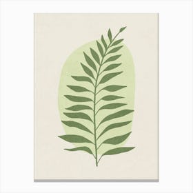 Minimalist Botanical Leaf Illustration Canvas Print