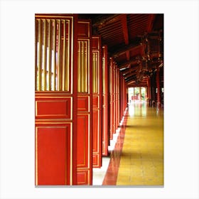 Red Doors In Vietnam Canvas Print