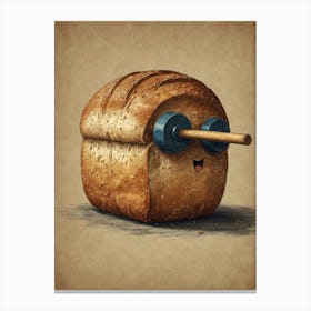 Bread With Glasses Canvas Print