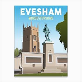 Evesham War Memorial Abbey Tower Canvas Print