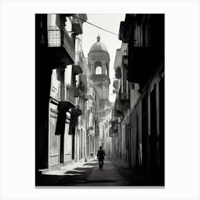 Catania Italy Black And White Analogue Photography 1 Canvas Print