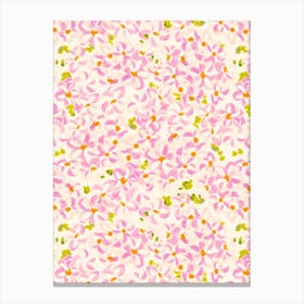 Pink handmade Flowers Canvas Print