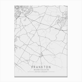 Frankston Map Canvas Print