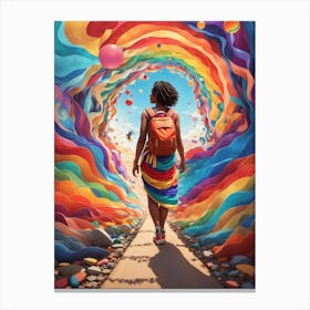 Rainbow Tunnel Canvas Print