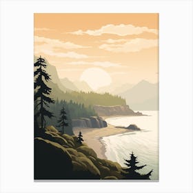Juan De Fuca Marine Trail Canada 4 Hiking Trail Landscape Canvas Print