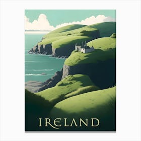 Landscape Ireland Retro Travel Canvas Print