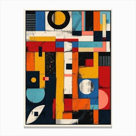 Playful And Colorful Geometric Shapes Arranged In A Fun And Whimsical Way 33 Canvas Print