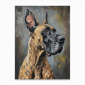 Great Dane Acrylic Painting 7 Canvas Print