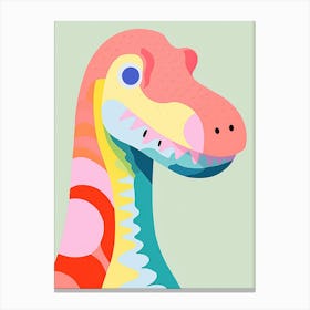 Colourful Dinosaur Diplodocus 1 Canvas Print
