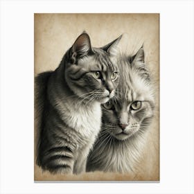 Two Cats Canvas Print