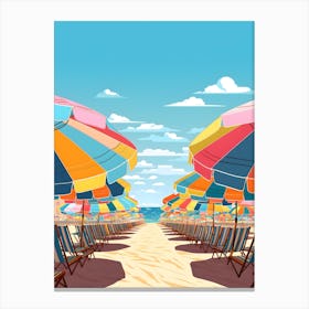 Beach Day, Illustration Canvas Print