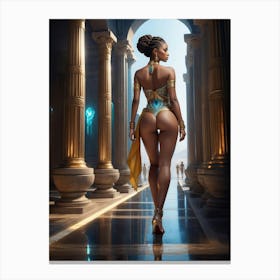 Beautiful And Sexy African American Princess 8 Canvas Print