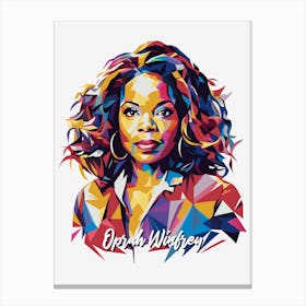 Oprah Winfrey 03 Portrait WPAP Pop Art Canvas Print