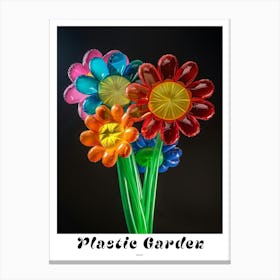 Bright Inflatable Flowers Poster Daisy 4 Canvas Print