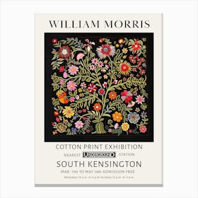 William Morris Flowers Scarf Botanical Canvas Print