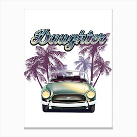 Daughter Sports Car Canvas Print