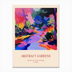 Colourful Gardens Royal Botanic Garden Edinburgh Scotland 2 Red Poster Canvas Print