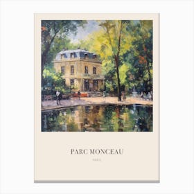 Parc Monceau Paris France 4 Vintage Cezanne Inspired Poster Canvas Print