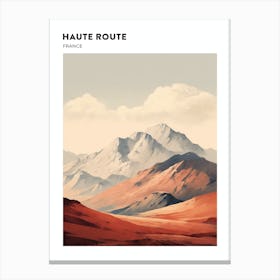 Haute Route France 2 Hiking Trail Landscape Poster Canvas Print