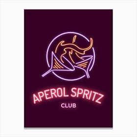 Aperol Spritz Orange & Neon - Aperol, Spritz, Aperol spritz, Cocktail, Orange, Drink 2 Canvas Print