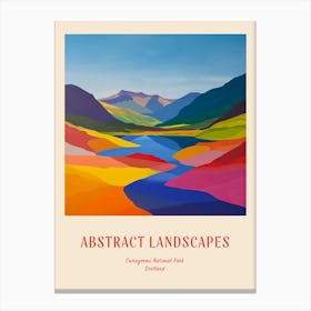 Colourful Abstract Cairngorms National Park Scotland 4 Poster Canvas Print