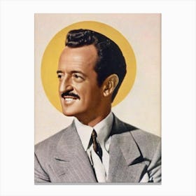 David Niven Retro Collage Movies Canvas Print