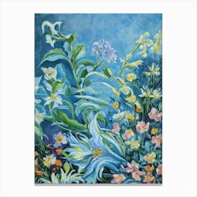 Angel'S Trumpet Floral Print Bright Painting Flower Canvas Print