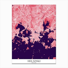 Helsinki Pink Purple Canvas Print
