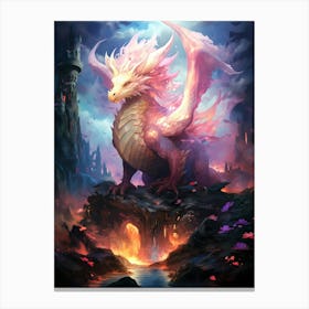 Pink Dragon Canvas Print