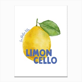 Limoncello La Dolce Vita Amalfi Kitchen Lemon Canvas Print