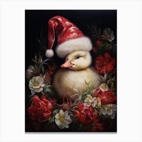 Traditional Christmas Duckling 1 Canvas Print