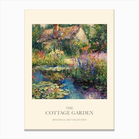 Cottage Garden Poster Floral Tapestry 1 Canvas Print