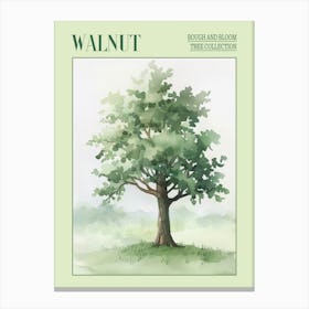 Walnut Tree Atmospheric Watercolour Painting 3 Poster Canvas Print