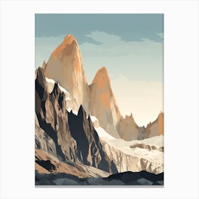 Fitz Roy Trek Argentina 2 Hiking Trail Landscape Canvas Print