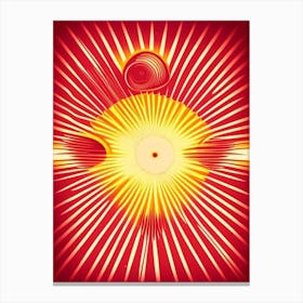 Supernova Red Vintage Sketch Space Canvas Print