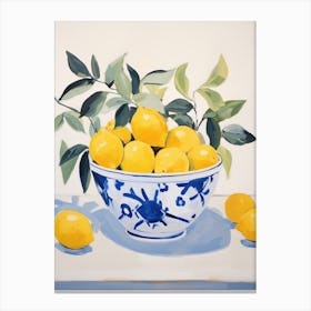 Matisse Inspired Fauvism Italian Lemon Bowl Poster Canvas Print
