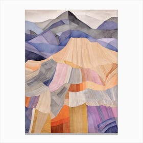 Fan Y Big Wales Colourful Mountain Illustration Canvas Print