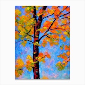 Aspen tree Abstract Block Colour Canvas Print