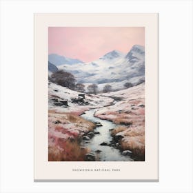 Dreamy Winter National Park Poster  Snowdonia National Park Wales 3 Canvas Print